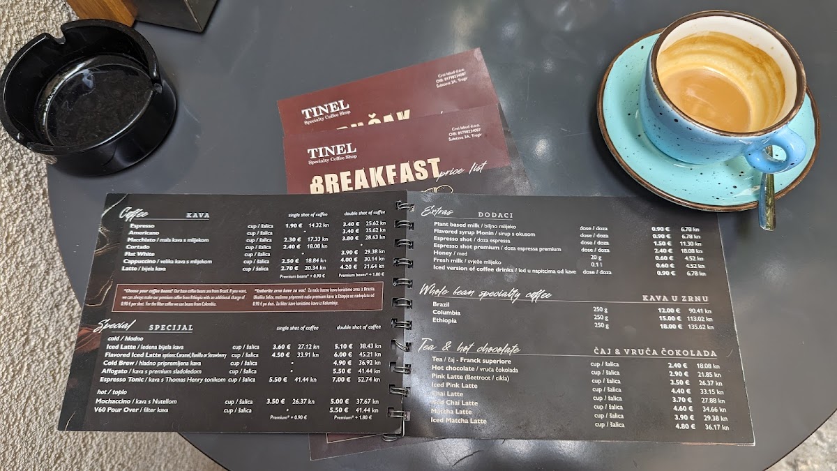 Tinel Specialty Coffee Shop - Trogir Menu - Image 6